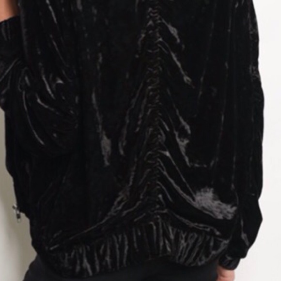 BLACK CRUSHED VELVET JACKET - Picture 5 of 8